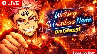 Live Sand Art | Writting Subscriber Name On Glass ❤️☝️☝️