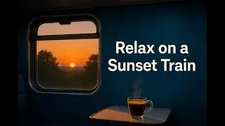 ☕🚂 Sunset Train Ambience &mdash; Relaxing View + Cozy Sounds to Unwind 🌅✨