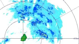 Mauritius Radar Loop of Tropical Cyclone Candice (2024)