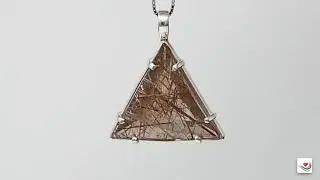 Natural Copper Rutile Vogel Crystal Star of David in Sterling Silver, Large