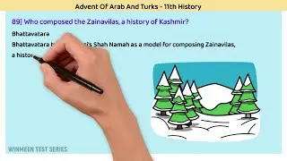 Advent Of Arab And Turks Part 5 - 11th History Questions With Answers