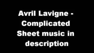 Avril Lavigne - Complicated (piano sheet music)