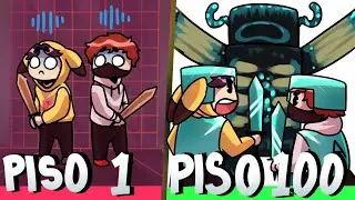 Minecraft pero cada Piso se hace Más DIFICIL 🤯