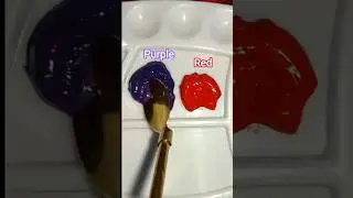 Mix Red and Blue color #colorblending #colorsatisfying #colormixingmagic
