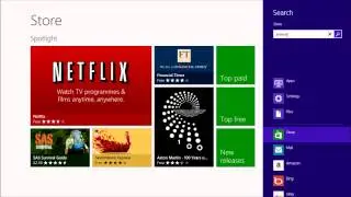 How to search for something on the windows 8 store