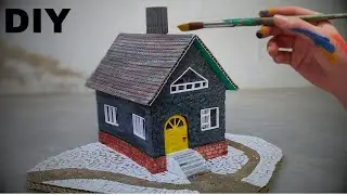 DIY Miniature Hut Art Model for School Project /Cardboard Craft /Cardboard house Model/Diorama