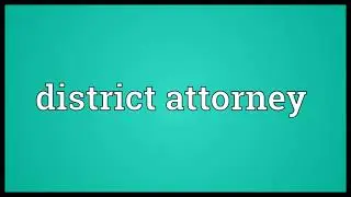 District attorney Meaning