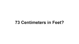 73 cm in feet? How to Convert 73 Centimeters(cm) in Feet?