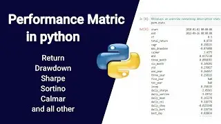 Get All Trading Strategy Performance Matrices in python (Return, Drawdown, Sharpe, Sortino etc.)