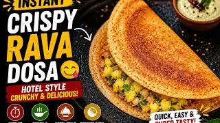 Instant Crispy Rava Dosa 😋 | Hotel Style Crunchy Rava Dosa | Coconut Curry Tales