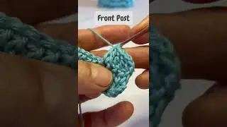 FRONT and BACK POST Crochet Stitches   #shorts