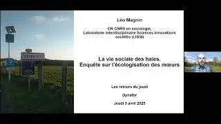 invité: Léo Magnin ((UMR LISIS, CNRS): Présentation de l’ouvrage « La vie sociale des haies (...)