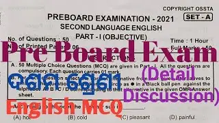 Matric Preboard Exam 2021#Preboard questions#English Preboard Exam#Class 10#OSSTA Preboard questions