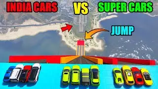 Gta 5 India Vs Pakistan Vs Super Cars Long Jumping Challenge | Gta 5 Gameplay 