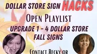 Dollar store sign HACKS|| fun and easy diys||Fall diys