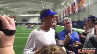 Florida offensive coordinator Doug Nussmeier speaks to the media (3/18/16)