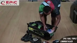 Epic 3 Ball Triple Luminous Black Bowling Bag Video