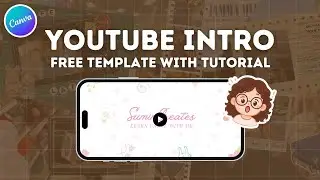 *E a s y*  Cute YouTube Intro + Subscribe Me Page | Aesthetic Canva Tutorial