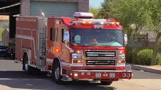 *Q & Horn* Phoenix Fire Dept. Engine 48 responding