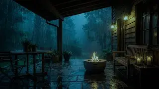 Ancient Castle Storm: Heavy Rain and Booming Thunder Sounds