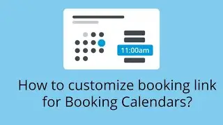 How to customize booking link for Booking Calendars?