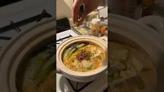 soymilk tantan nabe!! cozy silky spicy 🥛 Recipe by @/mrsdonabe #shorts #shortsvideo #cooking #nabe