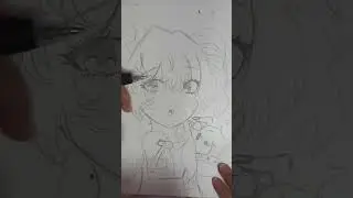 Did u took my sweet?🍬(black and white) #cute #asmrvideo #art #animeartist #drawing #anime