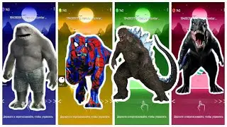 KING SHARK 🆚 VENOM 🆚 GODZILLA 🆚 T-REX | TILES HOP VS BATTLE 🔥
