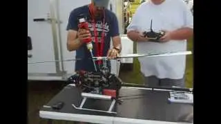 Synergy N5c initial engine start with O.S. 55HZ-R DRS.