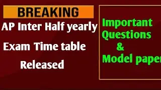 ap 2022-23 inter 1st year & 2nd year half yearly exams time table|ap inter exams latest news