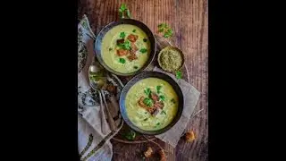 Garlic Soup Italian style with crispy croutons