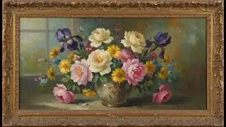 Vintage Floral Oil Painting 🌸 Art for TV | Elegant 4K Wall Art Screensaver