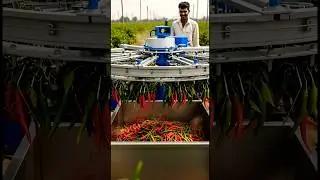 This AI Robot Picks Chilies by Itself 😱 | Smart Farming India #farming #shorts