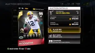 MUT 15 MVP HONORS AARON RODGERS 88 SPEED & 95 F.O. CHRIS MATTHEWS