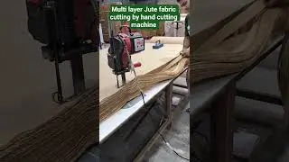 # multi layer Jute fabric cutting by hand cutting machine#Marking mandatory before cutting ✂️