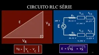 ELETROTÉCNICA CA - Resolvendo Circuito RLC Série - Teoria e Exemplo (Sem Ângulo de Fase e Complexos)
