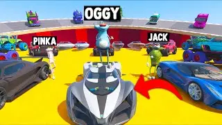 OGGY AND JACK TRIED THE TOUGHEST PARKOUR RACE CHALLENGE! (GTA 5 Funny Moments)