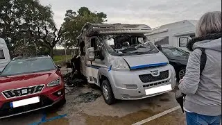 P4N: #14636 Vilanova I la Geltrú  zien we een uitgebrande Engelse Camper 😔 @2025#006
