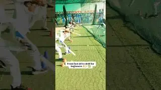 Front foot drive drill for beginners 🔥🏏✅ ||#cricket #battingpractice #viratkohli #shorts #batting