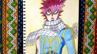 Drawing Natsu Flame of Rebuke Dragon Force - Fairy Tail - Speed Drawing - Time Lapse
