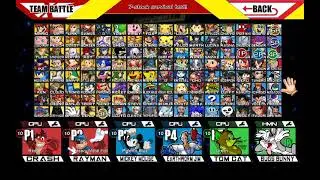 super smash bros crusade crash and rayman vs mickey and earworth jim vs tom cat and bugs bunny