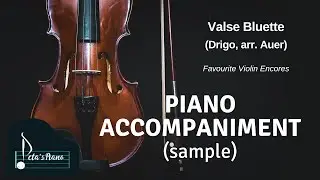 Valse Bluette (Drigo, arr. Auer) - Piano Accompaniment (sample)