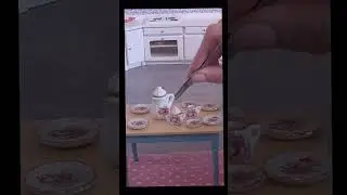Create Delicious Miniature Dishes with a Dollhouse Tea Set! #Shorts