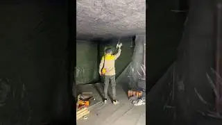 Покраска потолка в гараже #гаражмечты #ремонт