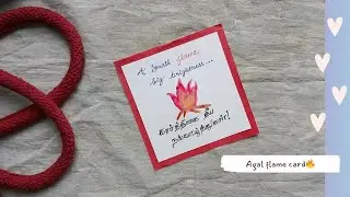 Karthigai Deepam Card Making 🔥 | Flame Theme Greeting Card | Design 1 @MRMOONHandmadeCrafts 