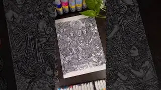 &lsquo;RAMAYAN&rsquo; with Ball Pen. ✍🏼 #ramayan #drawing #shorts