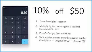 How to Find 10 Percent Off $50 Using a Calculator: Step by Step
