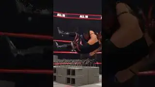 WWE 2K24 Avalanche slam into the cinder blocks #wwe2k24