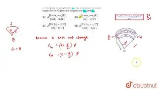 A copper and a tungsten plate having a thickness `d` each are riveted together so that at `0^(@)C`