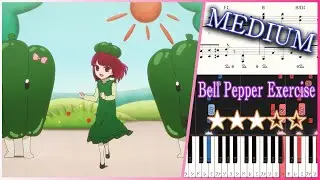 Bell Pepper Exercise（Oshi no Ko）- Medium Piano Tutorial + Sheets【Piano Arrangement】